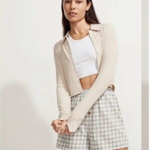 Madewell Women's MWL Brushed Rib Cropped Cardigan Sweater